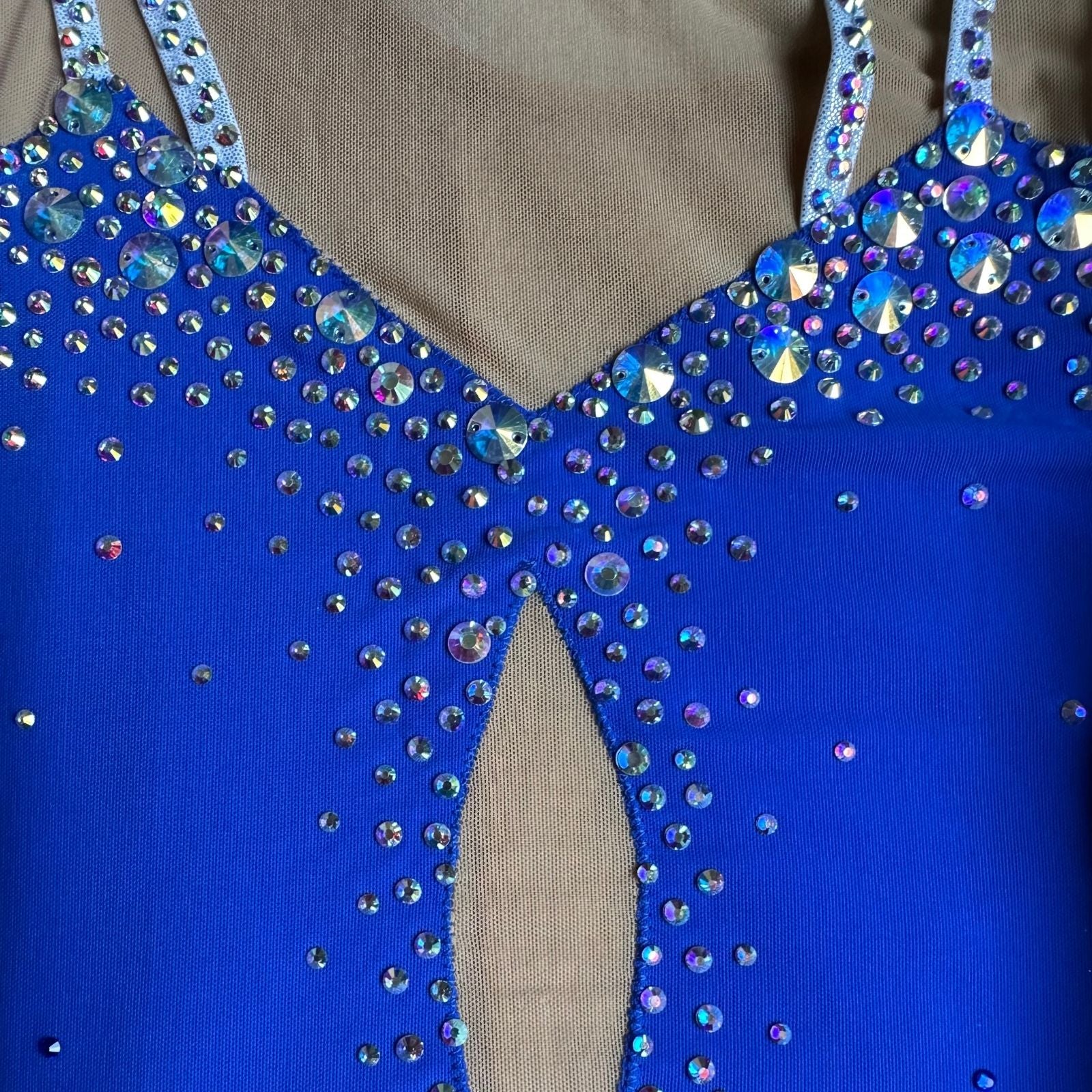 Justaucorps Adria bleu avec jupette